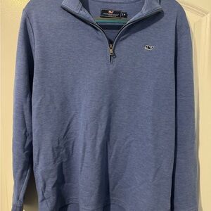 Vineyard Vines Men's Zip-Up Sweater in Blue